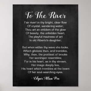 Till floden Dikt Black and White Poster