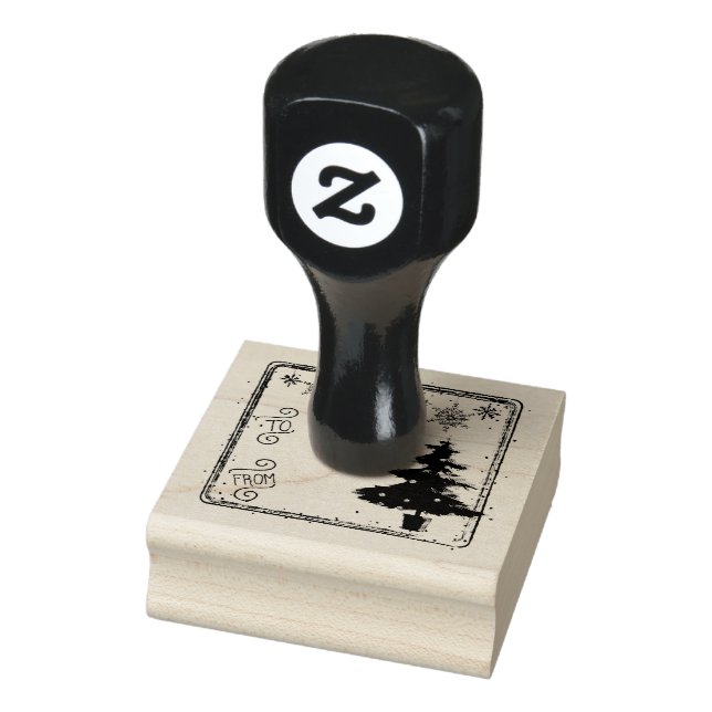 Till från Julgran Gift Märkre Red Frimärke Stämpel (Stämpel)