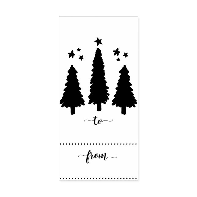 Till/från Julgran Gift Märkre Rubber Frimärke Stämpel (Tryck)