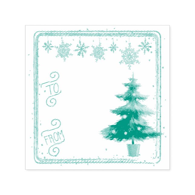 Till från Julgran Gift-Märkrn Självfärgande Stämpel (Design)