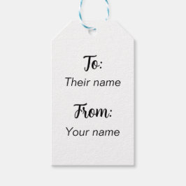 Till från minimalistisk presentetikett