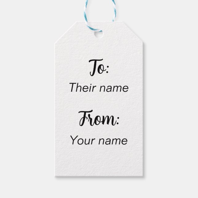 Till från minimalistisk presentetikett (Framsidan)