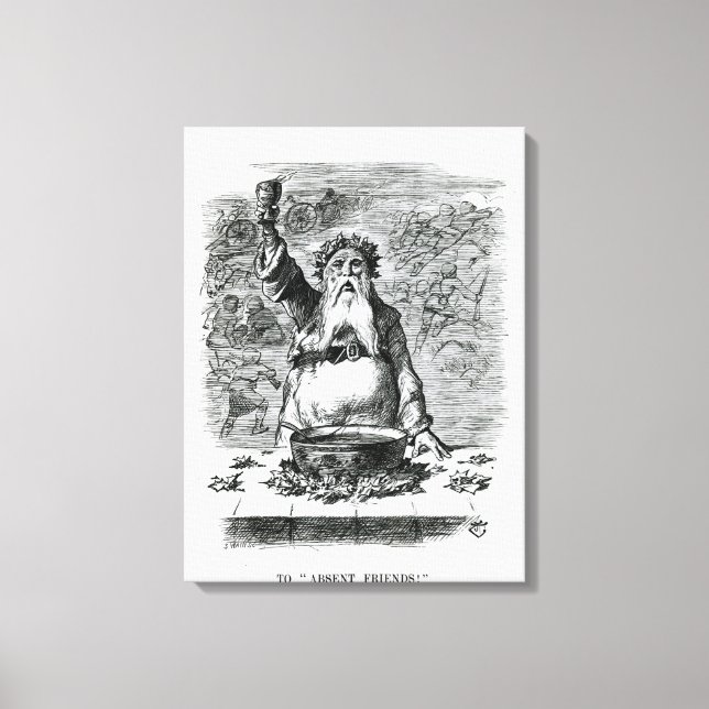 Till frånvarande vänner! canvastryck (Framsida)