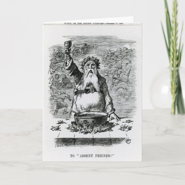 Till frånvarande vänner! helgkort (Framsida)