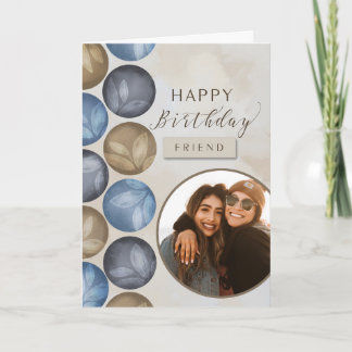 Till Friend Grattis på födelsedagen Watercolor Pho Kort