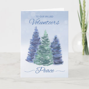 Till frivilligarbetare Helgdag Peace med Evergreen Kort