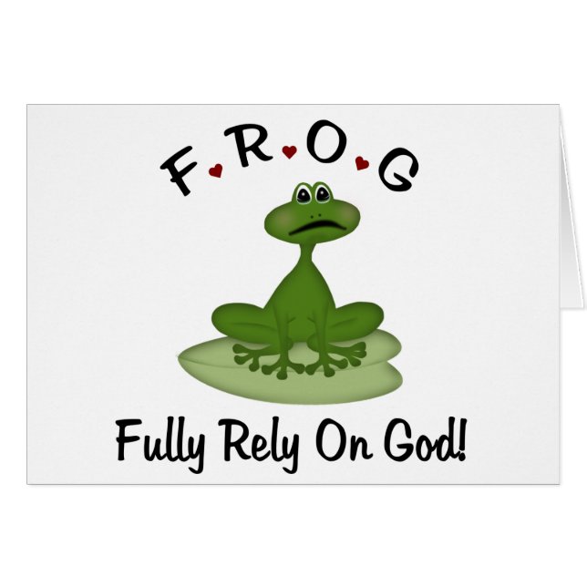 Till fullo lita på Gud Hälsningskort (Framsidan Horizontal)