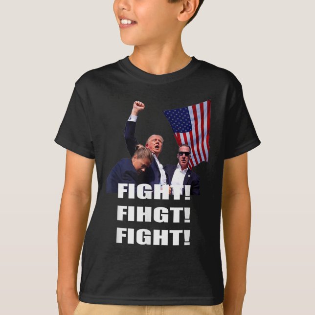 Till fullo stöder ordförande Trump 1 T Shirt (Framsida)