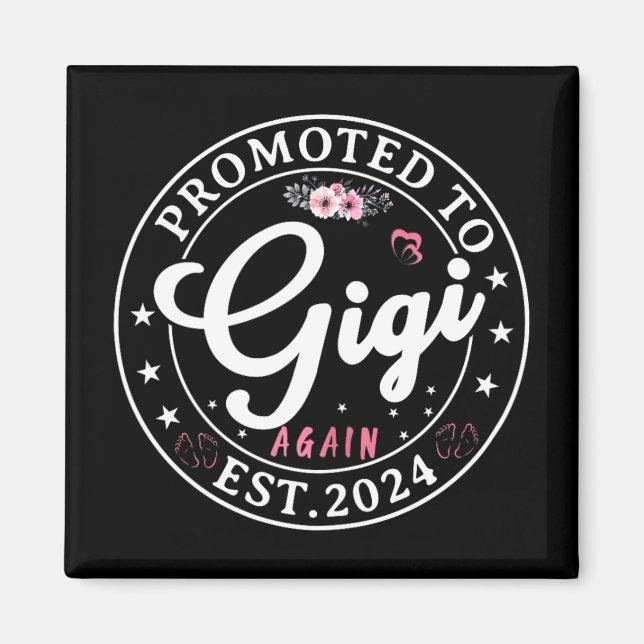 Till Gigi igen Est 2024 Graviditetsmeddelande  Magnet (Framsidan)