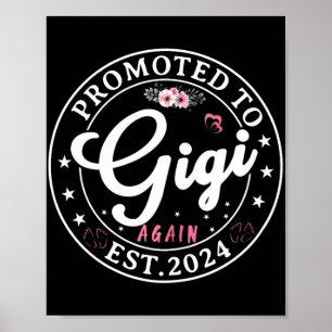 Till Gigi igen Est 2024 Graviditetsmeddelande Poster