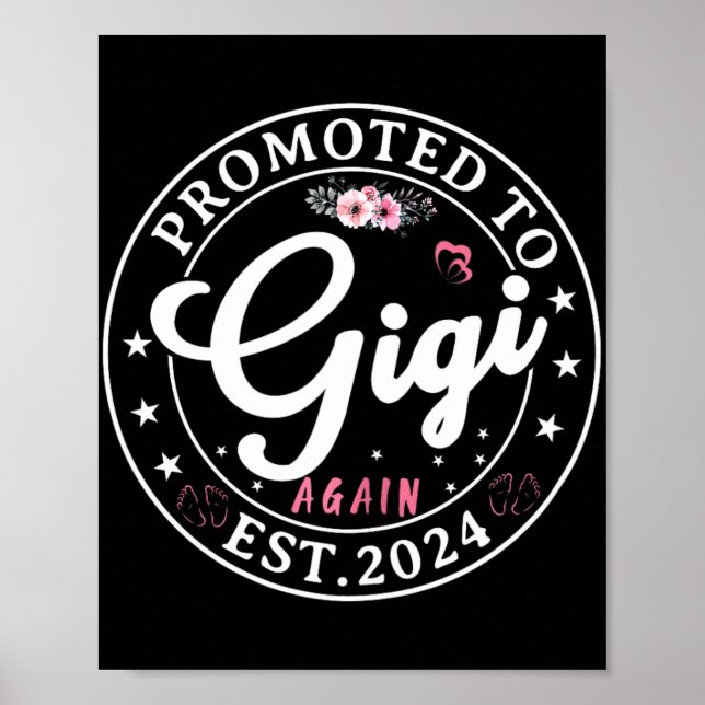 Till Gigi igen Est 2024 Graviditetsmeddelande  Poster (Framsidan)