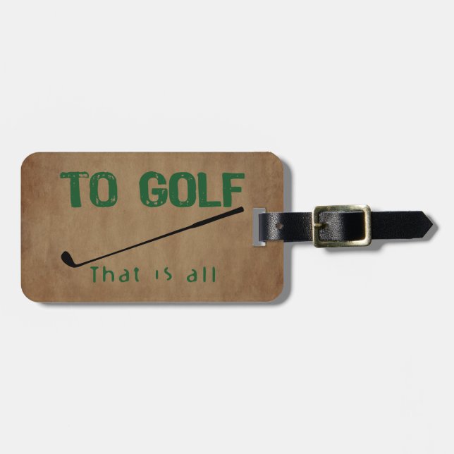 Till Golf Bagagebricka (Horisontell Framsida)