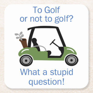 Till Golf eller inte Underlägg Papper Kvadrat