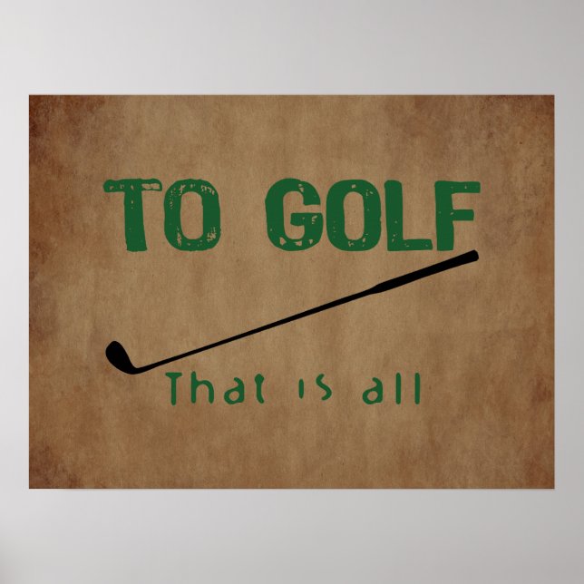 Till Golf Poster (Framsidan)