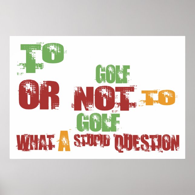 Till Golf Poster (Framsidan)