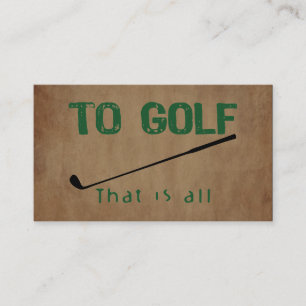 Till Golf Visitkort