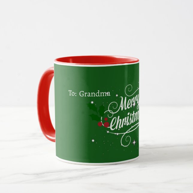 Till: Grandma, God jul, Mugg (Framsida vänster)