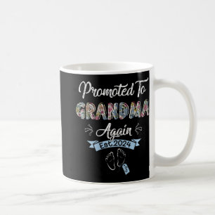 Till Grandma igen Est 2024 Gravid-meddelande Kaffemugg