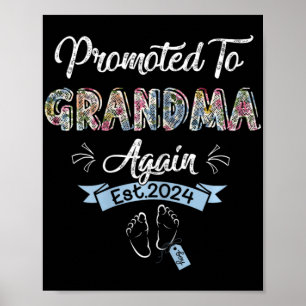 Till Grandma igen Est 2024 Gravid-meddelande Poster