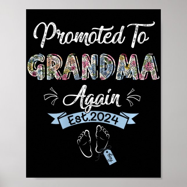 Till Grandma igen Est 2024 Gravid-meddelande Poster (Framsidan)