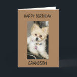 TILL GRANDSON PÅ DIN BIRTHDAY! KORT<br><div class="desc">TACK FÖR ATT VI STOPPADE AV ETT AV MINA ÅTTA STOPPAR!!!!!!</div>