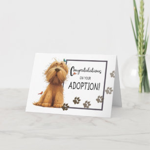 Till Gyllenfärgade Lushåriga Hundens Adoptfirande Kort