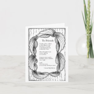 Till hälsningskort för kompisar, dikt kort