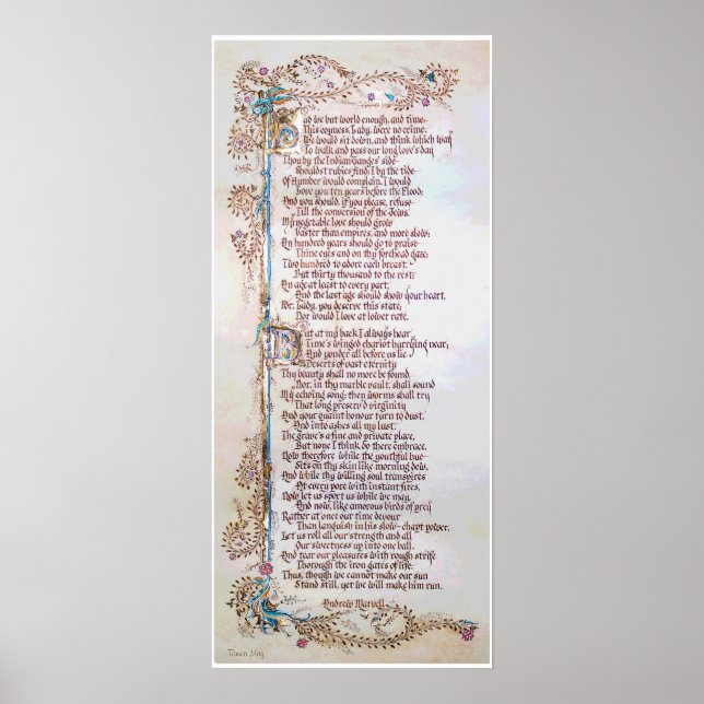 Till hans Coy Älskarinna av Andrew Marvell Poster (Framsidan)