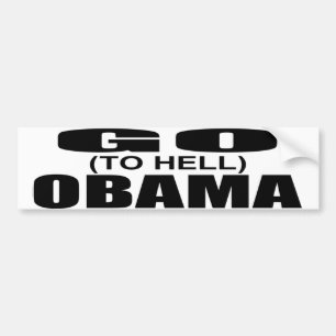 (Till helvetet) går den Obama bildekalet Bildekal