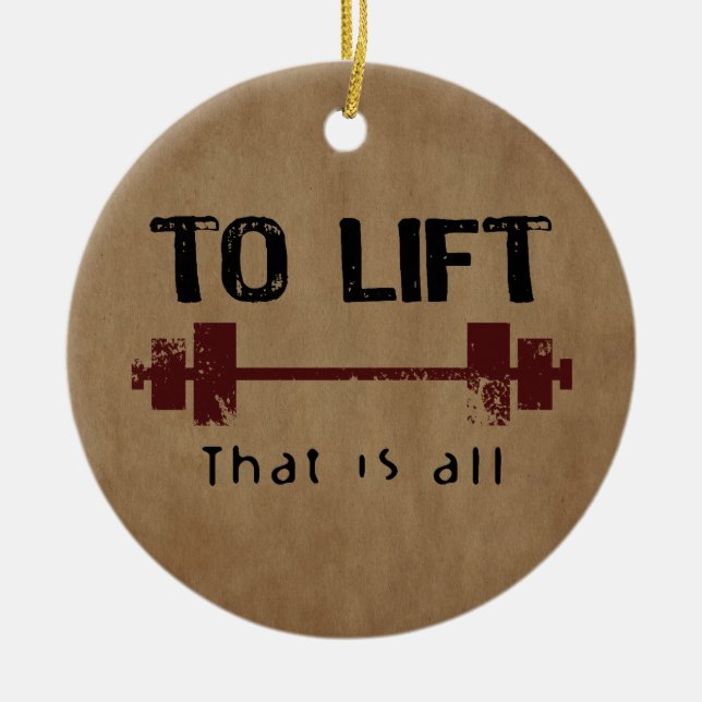 Till Hiss Bodybuilding Julgransprydnad Keramik (Framsidan)