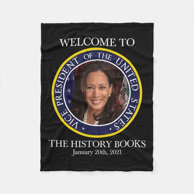 till Historien Bokar Kamala Harris 2021 Usa V.p. Fleecefilt (Framsidan)