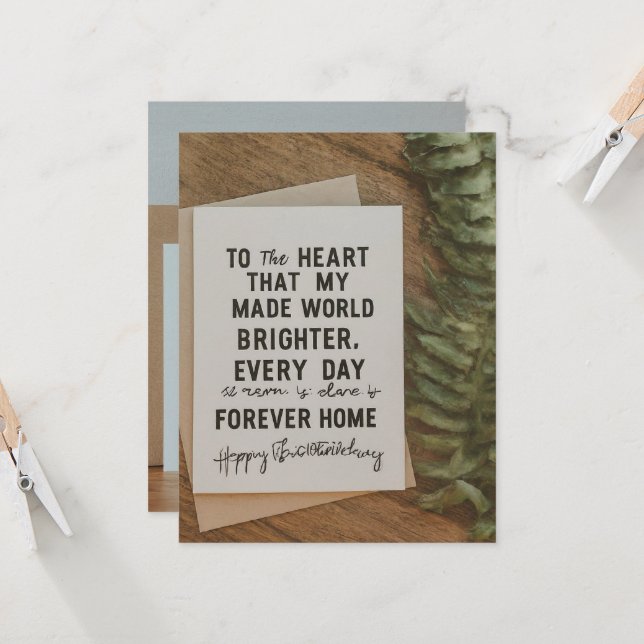 Till hjärtat som gjorde min värld ljusare varje da (Fram/Back In Situ)