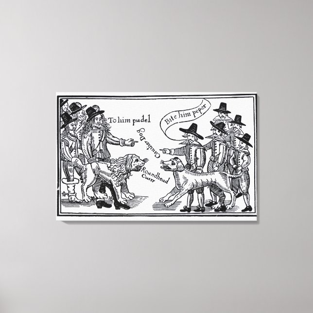 Till honom Pudel, Bita honom Peper' Canvastryck (Framsida)