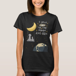 Till Hund och katt i Måne och bak T Shirt