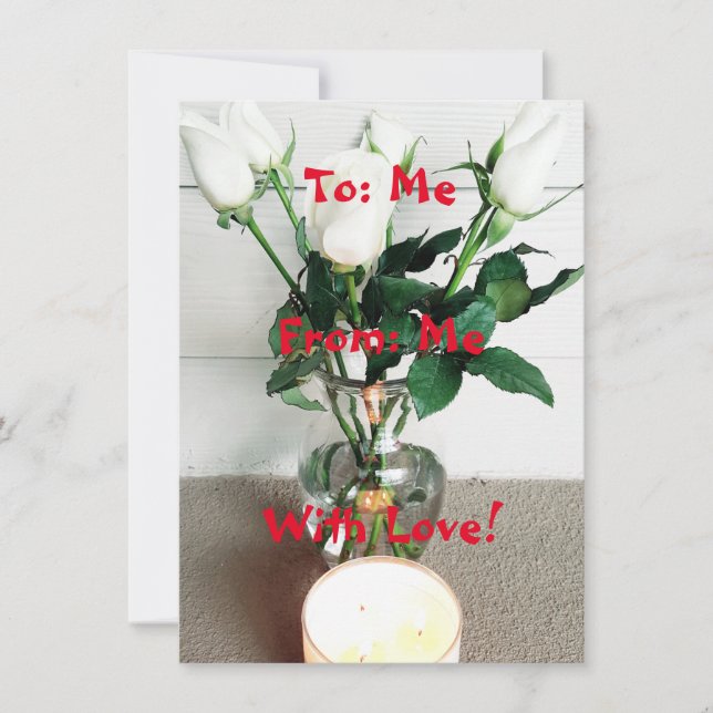 Till: Jag, jag, med Kärlek! Platt hälsningskort (Framsida)