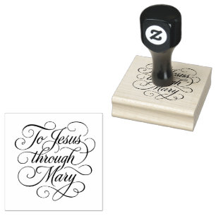 Till Jesus genom Mary Floured Script Stämpel