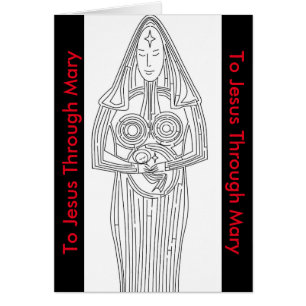 Till Jesus genom Mary Hälsningskort