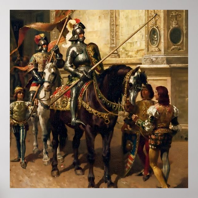 Till Joust av Cesare Detti Poster (Framsidan)