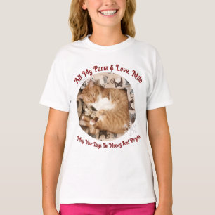 Till jul, Meowy och ljust , Kattfoto , T Shirt