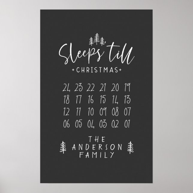 Till jul: modernt minimalistiskt lantbruk poster (Framsidan)