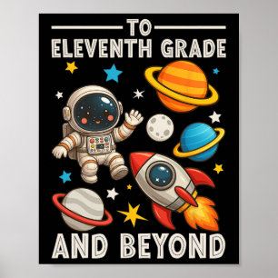 Till Junior Och Beyond Astronaut Rolig Tillbaka Ti Poster
