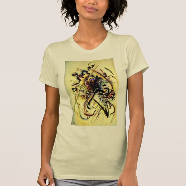 Till Kandinsky Abstrakt Artwork okänd röst T Shirt (Framsida)