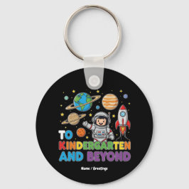 Till Kindergarten och bortom Astronaut Funny Kids Nyckelring