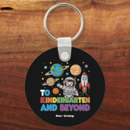 Till Kindergarten och bortom Astronaut Funny Kids Nyckelring