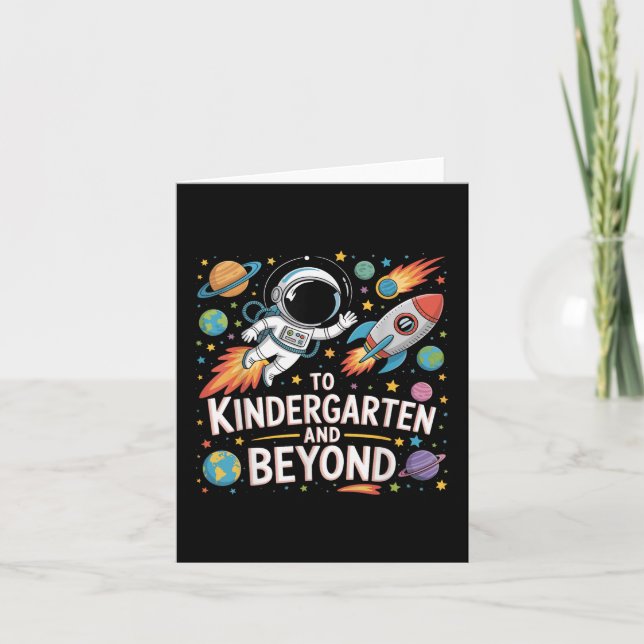 till Kindergarten och bortom astronaut tillbaka ti Kort (Framsida)