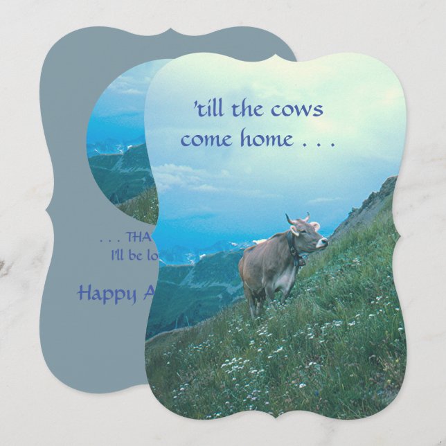 "Till Kökens Kom hem"/smöss/årsdag (Fram/baksida)