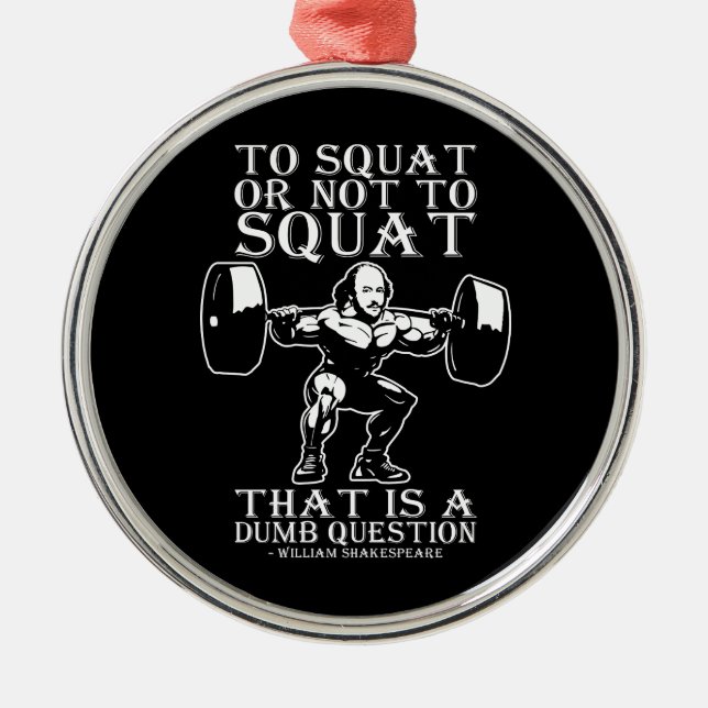 Till kvadratisk eller icke-till - Shakespeare - Fu Julgransprydnad Metall (Framsidan)