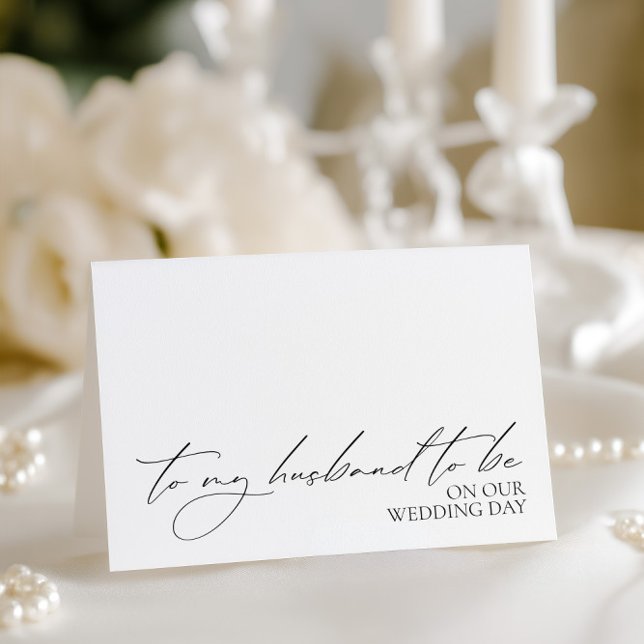 "Till Make för att vara på min Bröllopsdag" kort (To My Husband to be On My Wedding Day" Card)