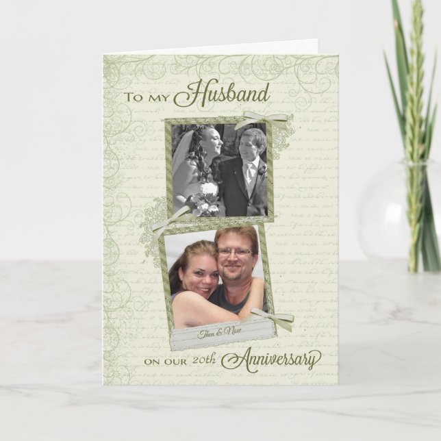 Till make på __e årsdagen - Anpassningsbar då och  Kort (Framsida)