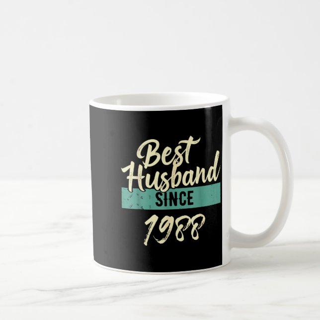 Till make sedan 1988 årsjubileum för makar kaffemugg (Höger)